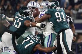 The Eagles' defensive line put pressure on the Cowboys' Dak Prescott, but it  wasn't enough