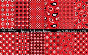 Place transfer on garment on the desired area. Seamless Red Bandana Vector Pattern 114537 Templatemonster