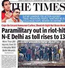 Check spelling or type a new query. How The Telegraph Indian Express Navbharat Times And Others Reported Delhi Violence