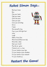 Robot Simon Says Keep Moving Robots Preschool Simon Says Preschool Songs