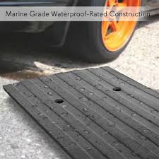 Capacity guardian rubber curb ramp. Warehouse Loading Unloading Material Handling Car Driveway Curb Ramp Speed Bump Rubber Wheelchair Threshold Ramp Pcrbdr24