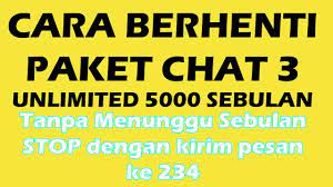 Cara Berhenti Stop Paket Chatting Tri 3 Unlimited 5000 Sebulan Youtube