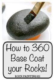 How To Add A Base Coat To All The Sides Of Your Rock Rock Painting 101 Painted Rocks Diy Painted Rocks Rock Painting Designs