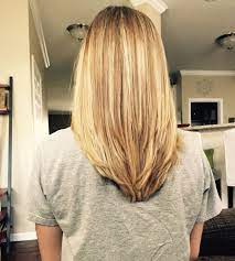Frankie sandford short haircut with side long bangs /via. V Shape In The Back With Some Long Layers My New Hair Style Very Good For My Thick Hair Mid Length Blonde Hair Medium Hair Styles Thick Hair Styles