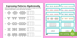 Number of matchsticks required to make a pattern of t: Algebra Year 6 Ages 10 11 Maths Parents