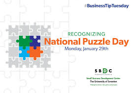 2022 usa saturday, january 29thnational puzzle day. Businesstiptuesday National Puzzle Day University Of Scranton Small Business Development Center Sbdc