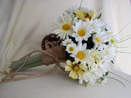 About daisy rose wedding bouquets. Country Wedding Bouqeys Bridal Silk Wedding Flowers Accessories Faux Daisy Country Bridesmaid Buket Papatyalar Tasra Dugunleri