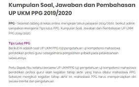Kumpulan Soal Jawaban Dan Pembahasan Up Ukm Ppg 2019 2020 Pengetahuan Pendidikan Kepala Sekolah