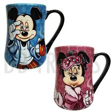 Disney Parks Mickey Mouse And Minnie Mouse Mornings Coffee Mug Set