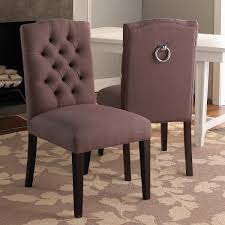 Tufted Back Dining Chair W Silver Ring Tufted Dining Chairs Dining Chairs Furniture