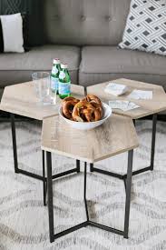 The Canvas Hexagon Side Tables Can Be Used On Their Own Or Put Together To Create Extra Space These Un Hexagon Sides Side Table Decor Table Decor Living Room