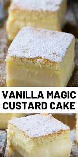 Vanilla Magic Custard Cake In 2020 Magic Custard Cake Vanilla Magic Custard Cake Delicious Cake Recipes