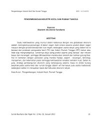 Industri kecil dan sederhana di malaysia masalah yang dihadapi untuk memajukan iks di malaysia m/s 287. Pdf Pengembangan Industri Kecil Dan Rumah Tangga