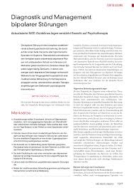 Bipolare störung ist eine psychische erkrankung, die durch extreme stimmungsschwankungen depressionen, die durch bipolare störungen verursacht werden, dauern mindestens zwei wochen. Diagnostik Und Management Bipolarer Storungen Rosenfluh Ch