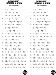 Modul latihan matematik tingakatan 2 bab 1: Worksheet Ungkapan Algebra 1 Pdf