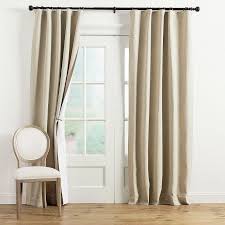 Free blackout & thermal lining upgrade. Reversible Beige White Linen Drapery Panel