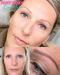 Before and After Brow and Eyeliner Photos