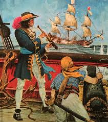 Captain Kidd Attacking A French Ship Pirate Images Ship Art War Art