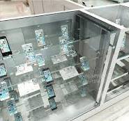Custom High Tempered Glass Mobile Phone Display Cabinet ...