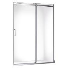 Comes in a wide range of options that include textured glass, clear glass or glass that includes some type frameless shower doors provide a simple and sleek option that enhances the look of your bathroom and is easy to clean. Jade Bath Quartz Frameless Sliding Shower Door In Chrome 48 X 78 75 6440 48 10 Rona