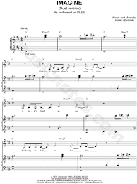Piano easy level free piano sheet music. Glee Cast Imagine Sheet Music In D Major Transposable Download Print Sku Mn0090482