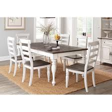 french country white two tone 5 piece