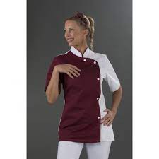 Un large choix à portée de main ! Tunique Medicale Femme Col Mao Bordeaux Label Blouse Net