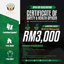 We have a new feature in the online course schedule which helps you complete your core curriculum requirement. Skill Solutions Sdn Bhd Site Safety Supervisor Course Safety And Health Officer Course Iso Quality Programme