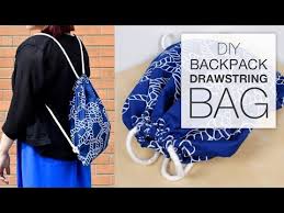 Then leaving a gap, start sewing again at your 3 line and continue to the bottom edge of the bag. Diy Backpack Drawstring Bag Tutorial Youtube