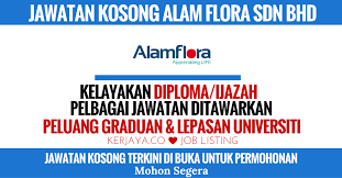 Jawatan Kosong Alam Flora Sdn Bhd Kerja Kosong Kerajaan