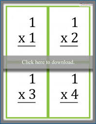 From a series of online flashcards: Printable Multiplication Flash Cards Lovetoknow