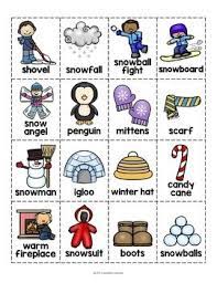 Free Winter Activities Fun No Prep Winter Worksheets Winter Vocabulary Cards Vocabulary Cards Winter Worksheets Art Therapy Activities