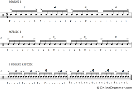 Sextuplets With Accents Practice Pad Exercise Onlinedrummer Com Drum Sheet Music Drum Lessons Practice Pad