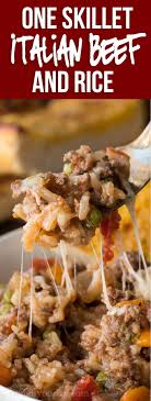 Italian Beef And Rice Skillet Recipe Beef Recipes Easy Beef Recipes For Dinner Recipes