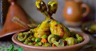 Tajine De Poulet Aux Olives Champignons Et Carottes Recette Recette Poulet Aux Olives Poulet Aux Olives Et Recette Poulet