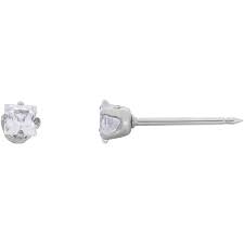 Free delivery and returns on ebay plus items for plus members. Inverness Home Ear Piercing Kit With Stainless Steel 3mm Square Clear Cubic Zirconia Earrings Walmart Com Walmart Com
