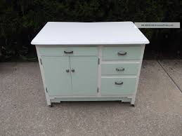 Antique Vintage C1930s Art Deco Bread Cabinet Hoosier Style Enamel Top Restored 1900 1950 Photo Cabinet Furniture Vintage Kitchen Table Cabinet Cupboard