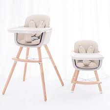 Funny Supply 3 In 1 Convertible Wooden High Chair With Removable Tray And Adjustable Legs And Cushion Cr Wooden High Chairs Convertible High Chair High Chair