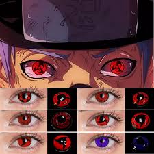 Closing one eye is likely easier on the animation process than drawing a battered face. Uyaai 2pcs Pair Color Contact Lenses Sharingan Contact Lenses Anime Lenses Cosplay Anime Accessories White Lens Halloween Contact Lenses Aliexpress