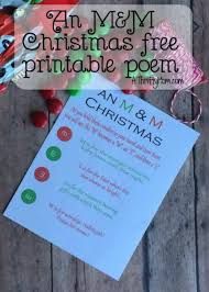 Using a hole punch, punch a hole in the upper left corner of the poem. An M M Christmas Free Printable Poem A Thrifty Mom Recipes Crafts Diy And More