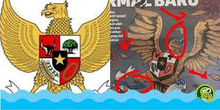 Gambar dan lambang burung garuda pancasila garuda pancasila merupakan simbol atau lambang dari negara indonesia dengan semboyan bhineka tunggal ika yang memiliki arti meskipun berbeda beda namun tetap satu. 4 Pelecehan Garuda Ini Bisa Penjarakan Pemred Koran Tempo Opini Indonesia Seword