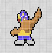 El Primo Brawl Stars Videojuego Pixel Art Patterns Dessin Pixel Coloriage Jeux Video Arts