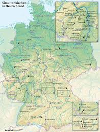 Die größten flüsse in deutschland waren seit jeher lebensadern und transportwege und haben so die bildung von großen städten ermöglicht. File Karte Simultankirchen Deutschland Jpg Wikimedia Commons