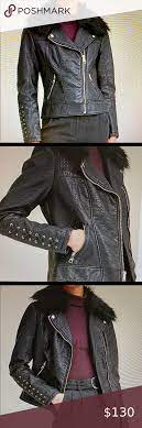Guess Asymmetrical With Faux Fur Leather Jacket Fur Leather Jacket Leather Jacket Faux Leather Moto Jacket