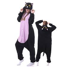 Shop for cat onesie pajamas online at target. Midnight Cat Costume Onesie Pajamas Adult Animal Costumes For Women Men Favounicorn Com