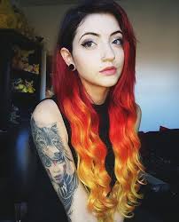 Jessica Ann On Instagram The Definition Of Perfect Hitoriookami I M A Little Obsessed With Your Face Wcw Fire Ombre Hair Cool Hair Color Fire Hair