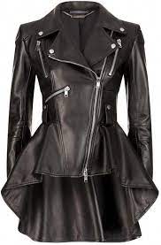 Alexander Mcqueen Leather Peplum Jacket Alexandermcqueen Clothes Design Fashion Fashion Outfits