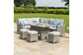 The new georgia modular corner set is just superb…very contemporary and as modular you can move pieces as you wish making one side longer or shorter the sofas and chairs come fully assembled with nice high and comfortable armrests…really superior to the usual 599 sets you see on the net etc… Oxford Venice Corner Sofa Dining Set With Ice Bucket Rattan Furniture