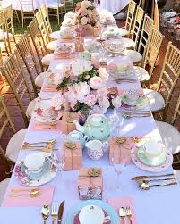 Royaltea On Instagram Annabelle S Bridal Shower High Tea Crockery Gold Tiffany Chairs In 2020 Tea Party Table Bridal Tea Party Tea Decor