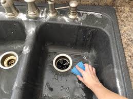 Allow it to sit for a minute,. 5 Simple Steps To Clean A Granite Sink House Tipster